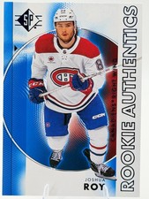 Joshua Roy Rookie Authentics Blue RC 2024-25 SP Hockey #107 Montreal Canadiens