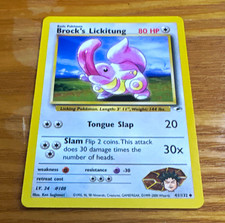 WOTC Pokemon TCG Brock's Lickitung 41/132 Gym Heroes Uncommon 1st Ed Eng on eBay