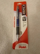 Pentel Client  Automatic Pencil 0.5mm Fine Blue Retractable Tip Comfort Grip New