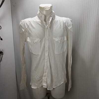 Artikel e4537 Herren Hemd Roberto Cavalli weiß, Gr. L, Achseln 56cm, Schulter