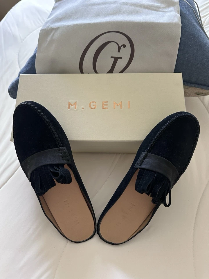 MGemi Felize Fringe Suede Mules - Size 38 US Size 7.5 - like new - Image 3 of 4