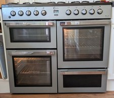 Flavel MLN10FR 100cm Dual Fuel Range Cooker - Silver