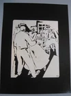 Vintage Frans Masereel Artwork Writing on Back