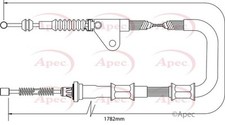 APEC Rear Right Brake Cable for Toyota Avensis 1.8 Litre Nov 1997 to Sep 2000