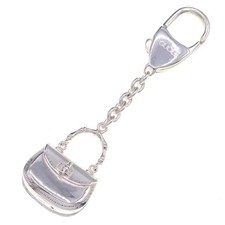 Gucci Key Holder Bag Motif Silver Metal Used Bamboo Key Ring Keys Bag Charm Ladi