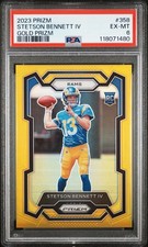 2023 Panini Prizm #358 Stetson Bennett IV Gold Prizms Rookie Card RC /10 PSA 6