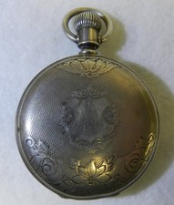 1888 Elgin 7J 18s Coin Silver Case Pocket Watch Not Running