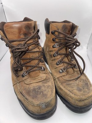 Wolverine Steel Toe Work Boots Brown Leather Mens 10M ASTM F2413-11 EH Moc Toe