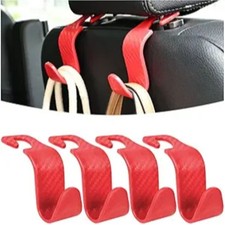 Car Seat Headrest Hook, 4 Pack Auto Seat Hanger Storage Organizer for Purse Hand