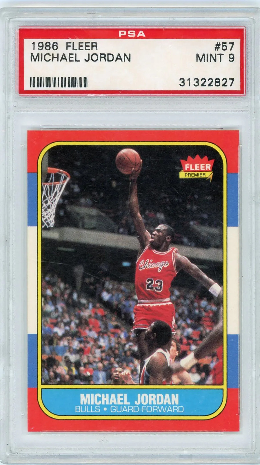 1986 Fleer Michael Jordan #57 PSA 9