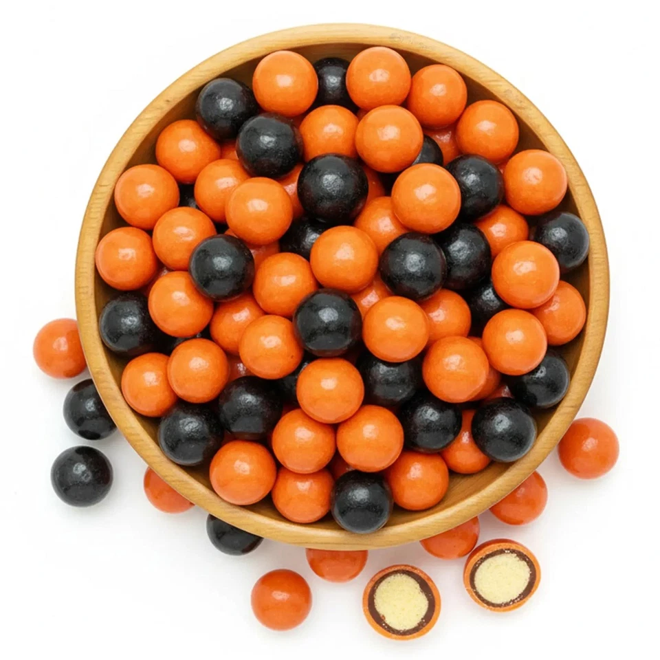 Orange & Black Dark Chocolate Halloween Malted Milk Balls - by NY Spice - Image 2 of 4