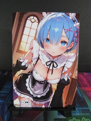 Rem Re: Zero Starting Life Custom Art Card NM Anime Sexy Waifu Collectible