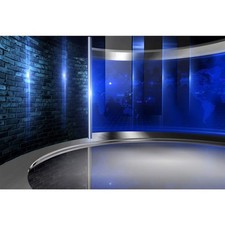 8x6.5ft Studio Backdrop News Broadcasting Display Screens Concert Interview W...