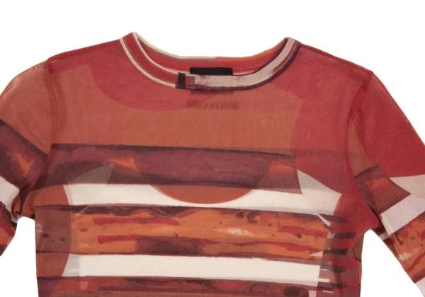 Camiseta de malla estampada geométrica JPG by GAULTIER talla 40 (K-153328) Foto 3 de 4