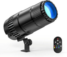 LED 7-in-1 RGBWYP Cyan Multicolor Spotlight with Remote Control, 17cm Compact