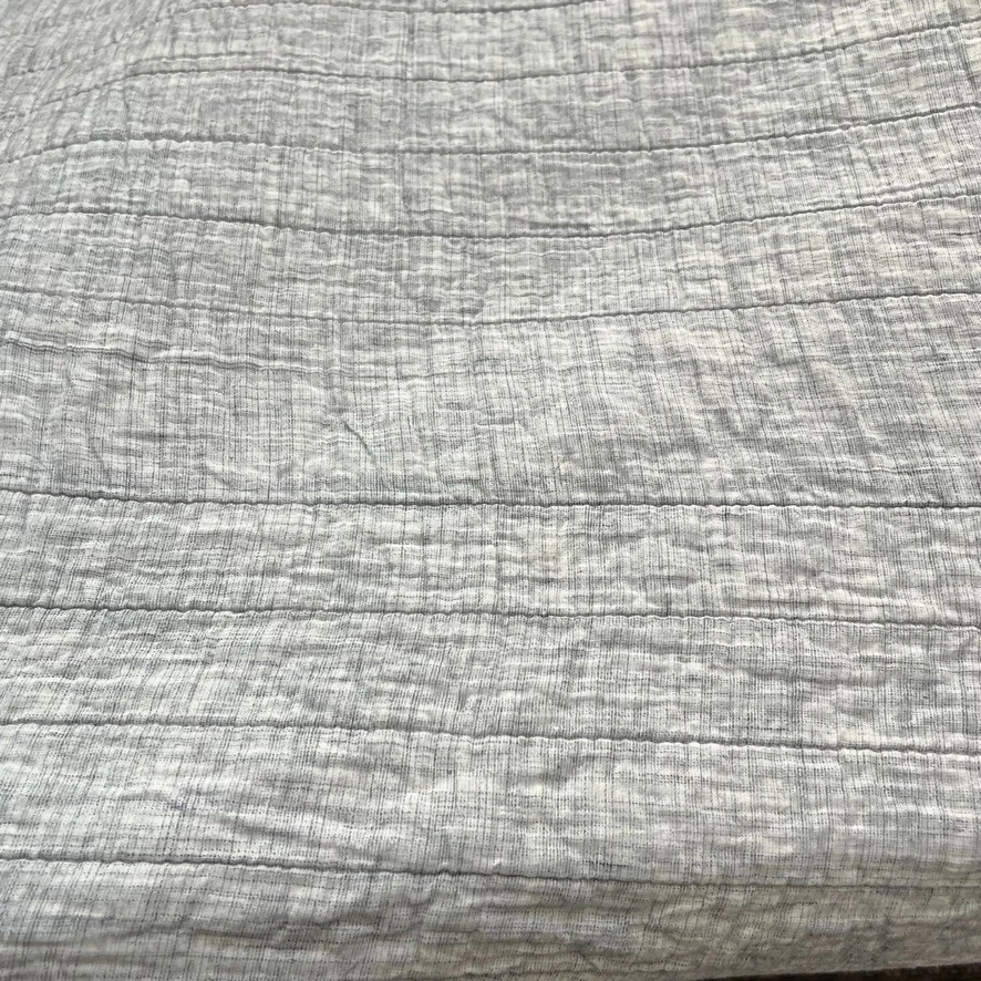 Hearth & Hand Full Queen 88 x 92 in Quilt Cotton Blend Heathered Crosshatch - Image 2 of 4