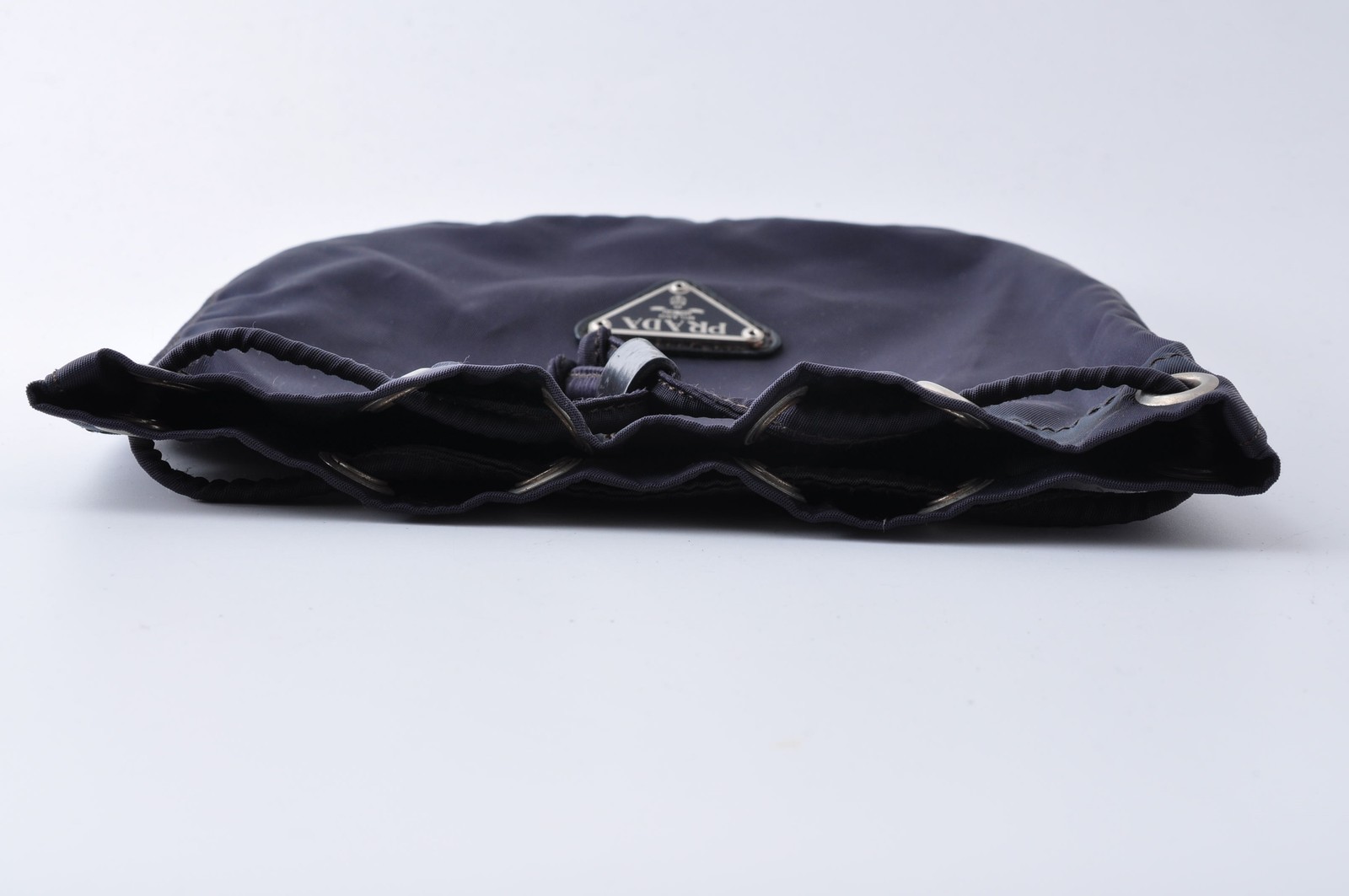 PRADA Triangular Logo Pouch Saffiano Leather Tess… - image 8