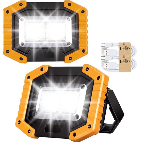 LED Akku Strahler Baustrahler 30W Wiederaufladbar 2000 Lumen IP65 Wasserdicht-image