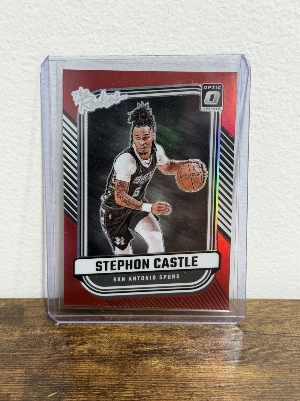 2024-25 Panini Optic Stephon Castle The Rookies Red /99 Prizm RC Spurs #4