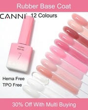 CANNI® Hema Free Coloured Rubber Base Gel UV LED Nail Gel Polish Clear Pink Nude
