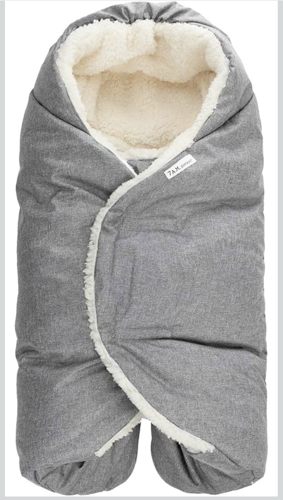 7AM Enfant Nido Car Seat Bassinet Stroller Wrap Small 0 to 6M - Heather Grey