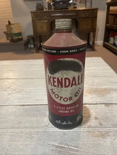 Vintage Kendall Motor Oil Outboard  Cone Top Can - 1950s Graphics!