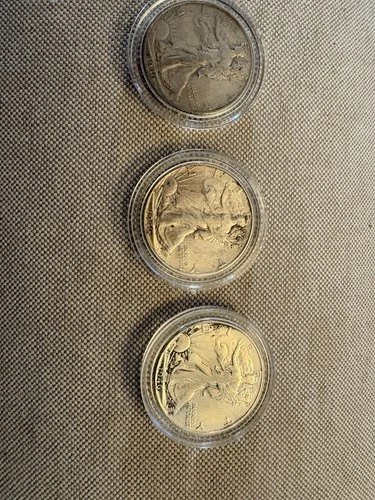 Walking Liberty Half Dollar Circuit Collection Set 3 Piece