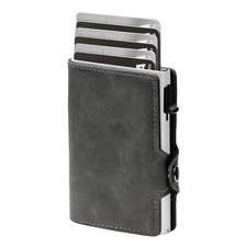 Pop Up RFID Blocking Wallet Slim Leather Card Holder Money Clip Minimal