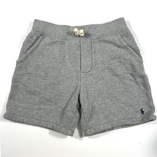 Polo Ralph Lauren Kids Size 7 Grey Fleece Shorts Pony Logo EUC