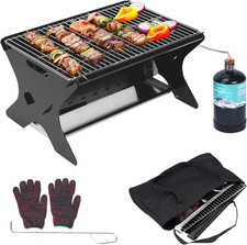 Barbecue a Gas Portatile Con Sistema a Incastro, Funzionamento a Gas E Carbonell