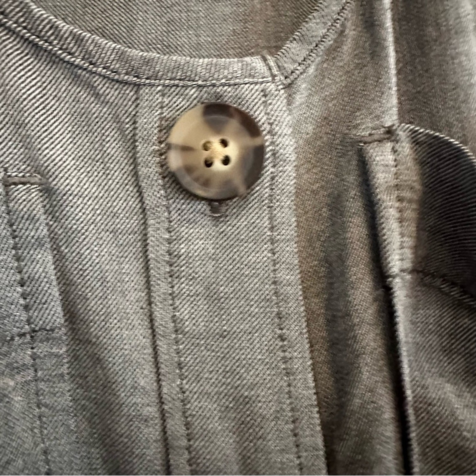 Express Tie Front Blouse Gray Button Sleeveless M… - image 8