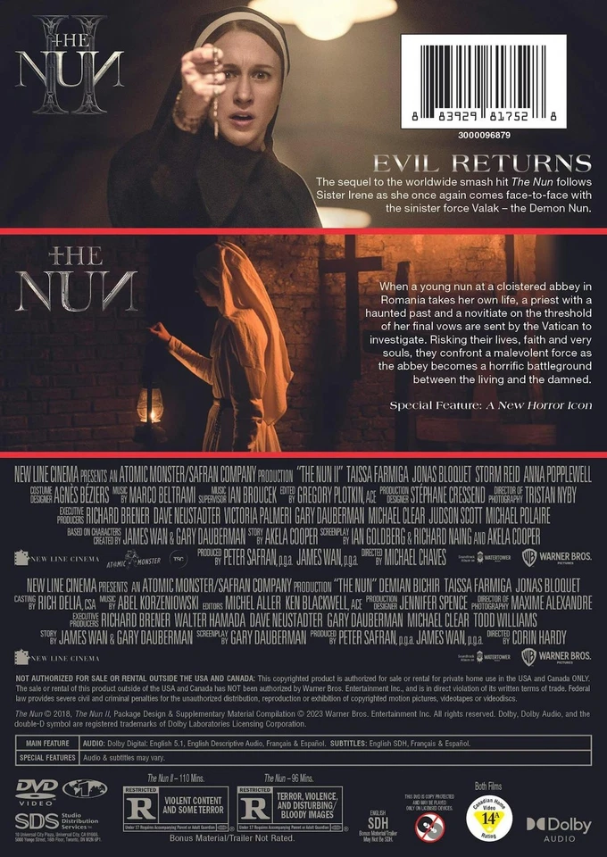 The Nun 2-Film Collection DVD NEW — 第 4/4 张图片