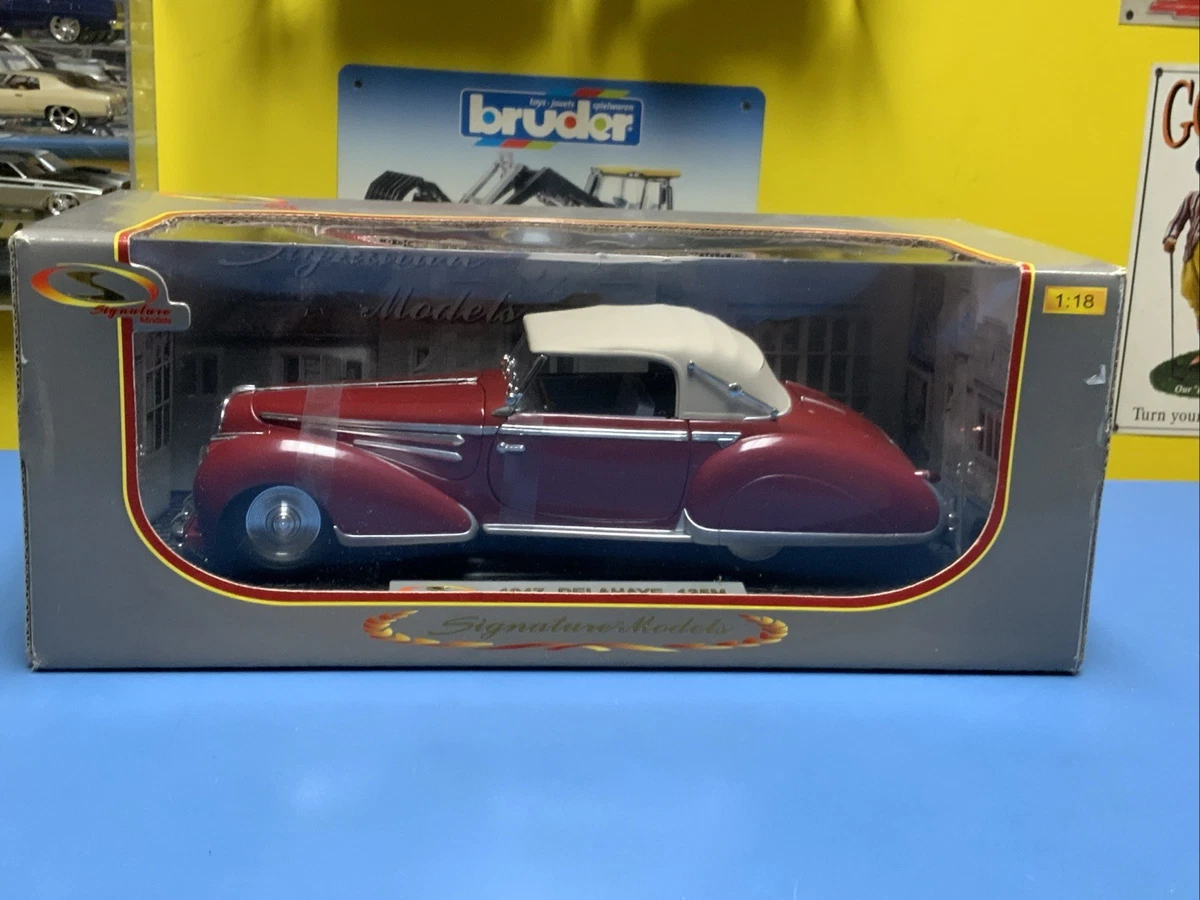 Maquette Vintage Delahaye Type 135 S - 50 Cm - Bois Rouge - Décorative
