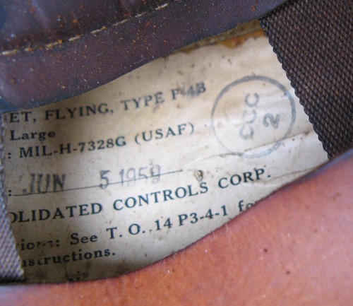 Antik Vintage 1959 US Air Force Kampfjet Pilot Helm Modell P-4B - Bild 11 von 14