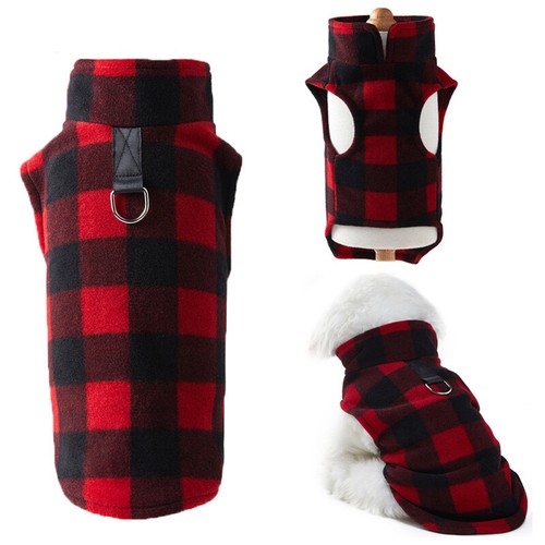 Small Pet Dog Warm Fleece Vest Clothes Coat Puppy Shirt Sweater Winter Apparel - Afbeelding 12 van 13