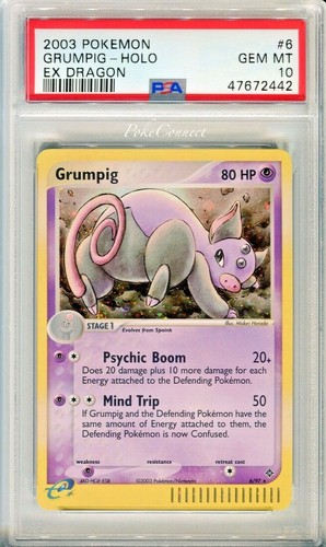 Grumpig graded PSA 10 for sale on eBay