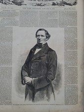 Harper's Weekly 1/6/1858  First Jefferson Davis cover