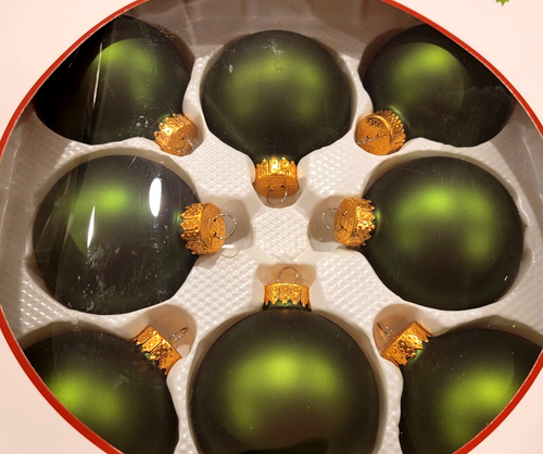 24 Glass Christmas Bulbs - Holiday Ornaments - (3) 8 Packs - 2.5" - green - Picture 2 of 4