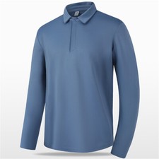 Men's Long Sleeve Slim Fit Polo Shirts Casual Golf Shirt Sweatshirt