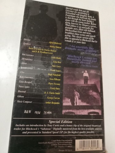 VHS Alfred Hitchcock The Man Who Knew Too Much. Special Edition Pre-owned - Imagen 2 de 5