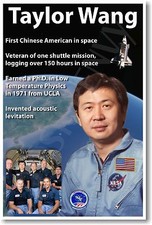 NASA Astronaut Taylor Wang - First Chinese American in Space - NEW POSTER