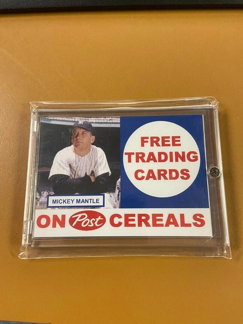 Mickey Mantle Post Cereal Rp Advertisement Promo Card New York Yankees (.0506)
