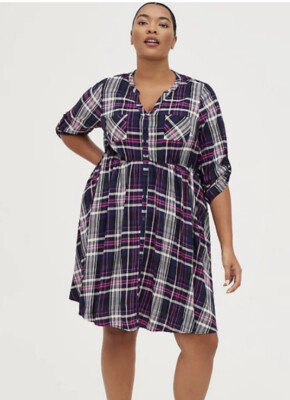 light navy blue dress 1980's Missoni Knit Purple, Pink, Green, White Plaid Dress – Nomad Vintage main image 0