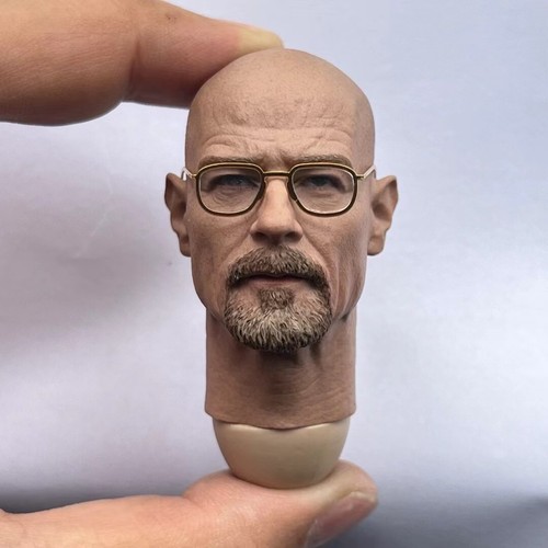 1/6 Male Heisenberg Breaking Bad Head Sculpt Carved For 12" Figure Body Model - Picture 4 of 7