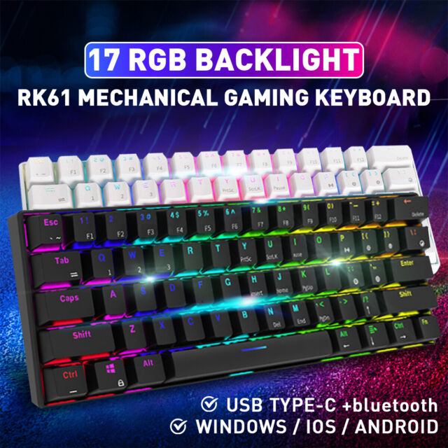 Qtuo 87 Key Mechanical Type Gaming Keyboard Blue Axis Usb Wired Keyboard For Sale Online Ebay