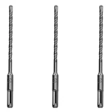 1/4"X6" SDS Plus Rotary Hammer Drill Bit Set Carbide Tip Masonry Concrete-3Pcs