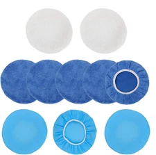 10PCS 9-10 Inch Polisher Pad Bonnet Orbital Car Buffing Polishing Pad Cover - 5P