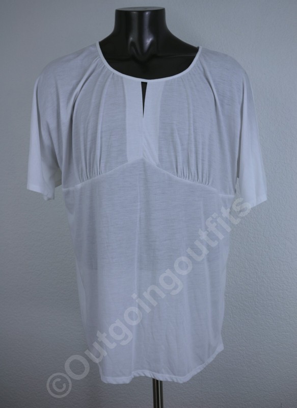 Jms Just My Size Women's Short Sleeve White Blouse Top Size 4X (26w/28w)