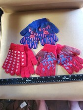 3 Pair Kids Gloves Lot Of 3