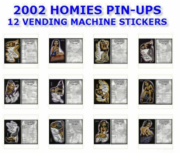 HOMIES STICKERS PINUP GIRLS 2002 DAVID GONZALES NEW VENDING